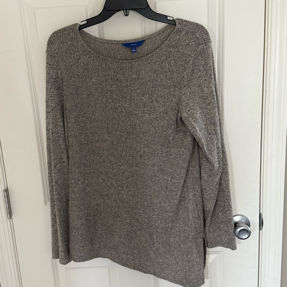 Apt. 9 Gray Knit Tunic Top